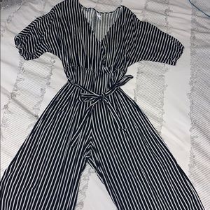 FUN Pinstripe Jumper With Slits!
